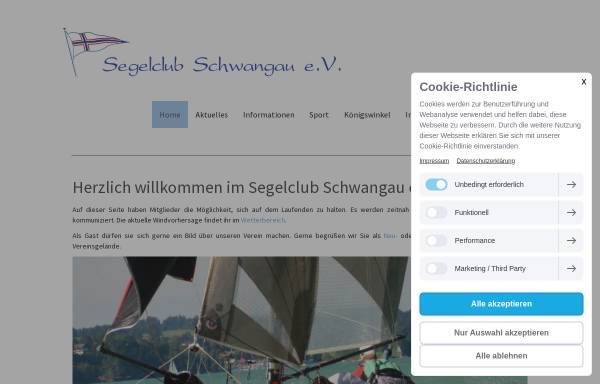 Vorschau von www.segelclub-schwangau.de, Segelclub Schwangau e.V.