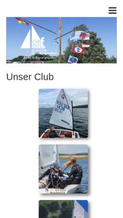Vorschau der mobilen Webseite www.sf-hof.de, SF - Segelclub Förmitzspeicher e. V.