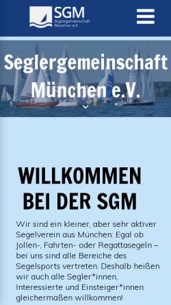 Vorschau der mobilen Webseite sgm-ev.de, SGM - Segler-Gemeinschaft München e.V.