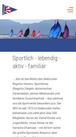 Vorschau der mobilen Webseite www.seebrucker-regatta-verein.de, SVR - Seebrucker Regatta - Verein