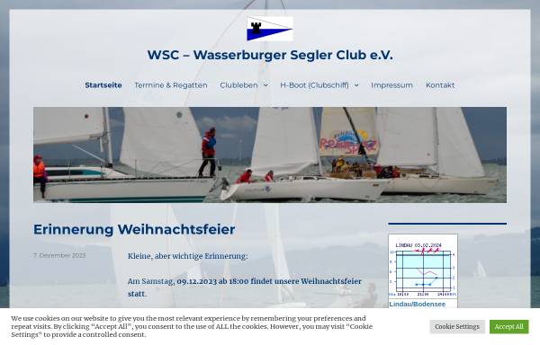 Vorschau von www.wsc-bodensee.de, Wasserburger Segler Club e.V. (WSC)