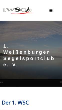Vorschau der mobilen Webseite www.1wsc.de, 1.WSC - 1. Weissenburger Segelsportclub e.V.