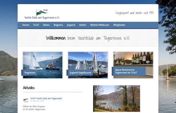 Vorschau von www.ycat.de, YCaT - Yachtclub am Tegernsee