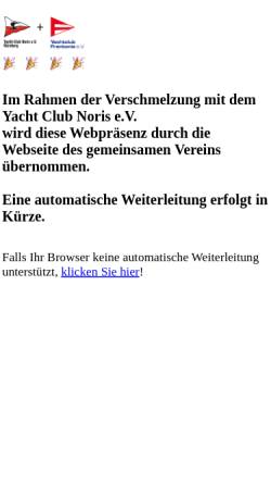 Vorschau der mobilen Webseite www.ycf.de, YCF - Yachtclub Frankonia e.V.