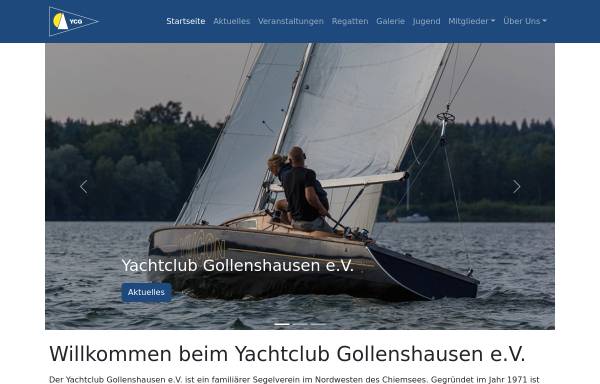 Vorschau von www.yachtclub-gollenshausen.de, YCG - Yachtclub Gollenshausen e.V.