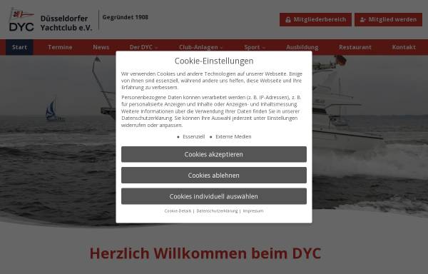 Vorschau von www.dyc.de, Düsseldorfer Yachtclub e.V.