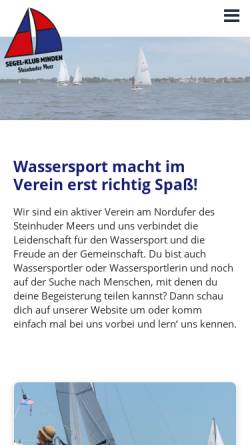 Vorschau der mobilen Webseite www.skmi.de, Segel Klub Minden am Steinhuder Meer