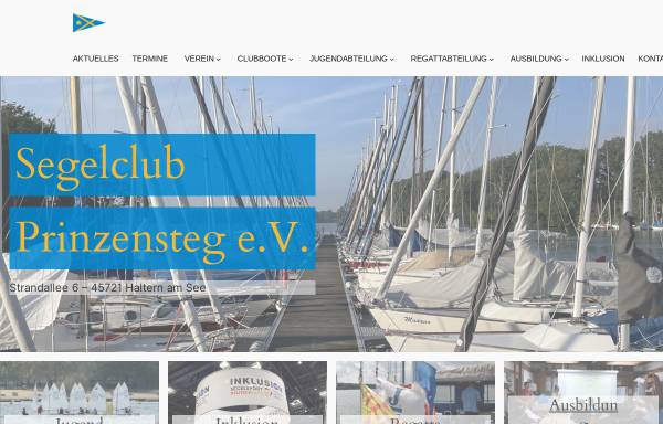 Vorschau von www.segelclub-prinzensteg.de, Segelclub Prinzensteg Haltern e.V. am See