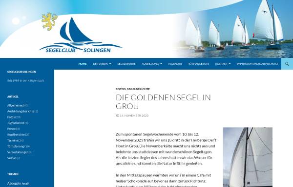 Vorschau von www.segelclub-solingen.de, Segelclub Solingen