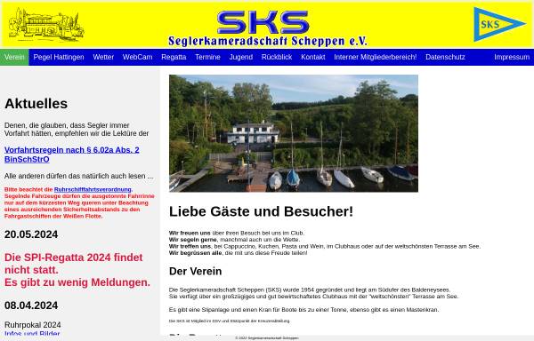 Vorschau von www.sks-essen.de, Seglerkameradschaft Scheppen e.V.