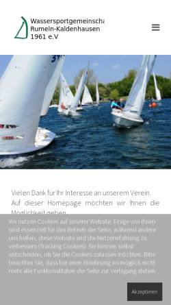 Vorschau der mobilen Webseite www.wrk-duisburg.de, Wassersportgemeinschaft Rumeln-Kaldenhausen e.V.