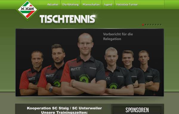 Vorschau von www.tt-staig.de, SC Staig Tischtennisabteilung