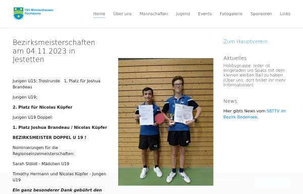 TSV Mimmenhausen Tischtennisabteilung