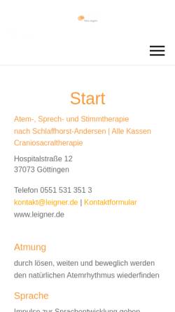 Vorschau der mobilen Webseite www.leigner.de, Petra Leigner