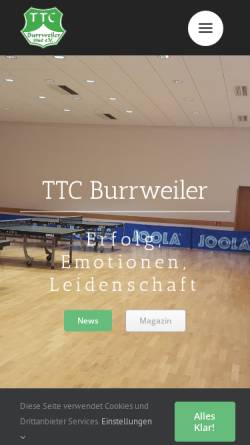 Vorschau der mobilen Webseite ttc-burrweiler.de, TTC Burrweiler