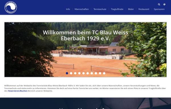 Vorschau von www.tc-eberbach.de, TC Blau-Weiß Eberbach