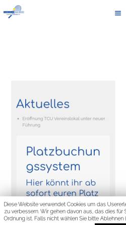 Vorschau der mobilen Webseite www.tcbwuntergrombach.de, TC Blau-Weiß Untergrombach