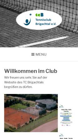 Vorschau der mobilen Webseite www.tcbrigachtal.de, TC Brigachtal