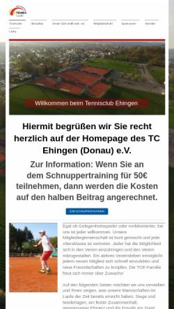 Vorschau der mobilen Webseite www.tc-ehingen.de, TC Ehingen (Donau) e.V.