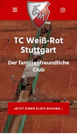 Vorschau der mobilen Webseite www.tcweiss-rot.de, TC Weiß-Rot Stuttgart e.V.