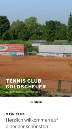 Vorschau der mobilen Webseite www.tc-goldscheuer.de, Tennisclub Goldscheuer