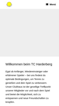 Vorschau der mobilen Webseite www.tc-harderberg.de, TC Harderberg