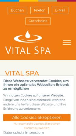 Vorschau der mobilen Webseite www.vitalspa.de, Vital Spa