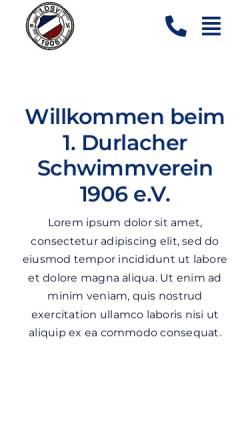 Vorschau der mobilen Webseite www.durlachersv.de, Durlacher Schwimmverein 06 e.V.