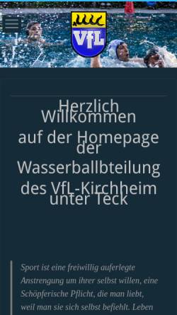 Vorschau der mobilen Webseite wasserball-kirchheim.de, VfL Kirchheim