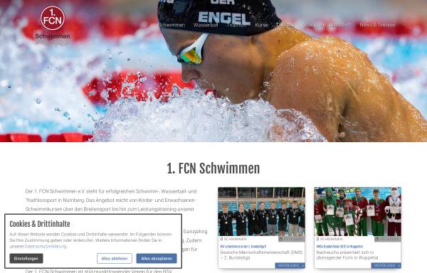 Vorschau von www.1-fcn-schwimmen.de, 1.FC Nürnberg e.V.