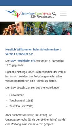 Vorschau der mobilen Webseite www.ssv-forchheim.de, SSV Forchheim