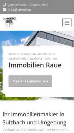 Vorschau der mobilen Webseite www.immobilien-raue.de, Immobilien Wolfgang Raue