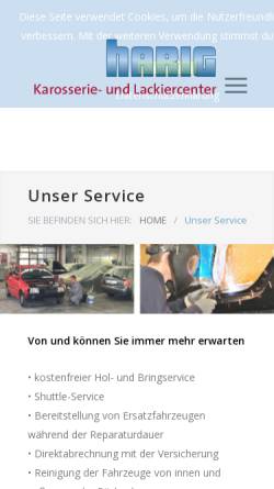 Vorschau der mobilen Webseite www.lukasharig.de, Lukas Harig GmbH