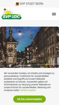 Vorschau der mobilen Webseite www.svp-stadt-bern.ch, SVP Stadt Bern