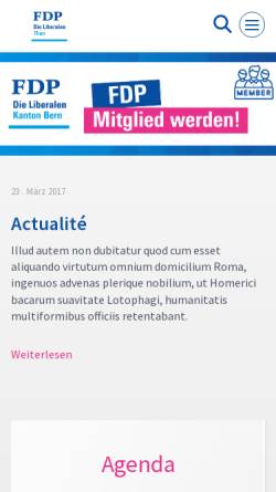 Vorschau der mobilen Webseite www.fdp-thun.ch, FDP Thun