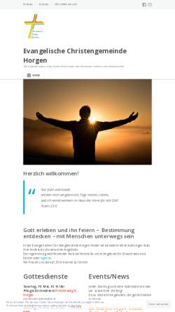 Vorschau der mobilen Webseite www.ecg-horgen.ch, Evangelische Christengemeinde (SPM)