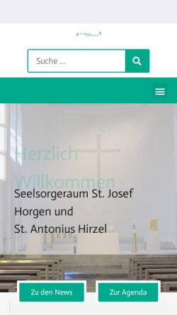 Vorschau der mobilen Webseite www.kath-horgen.ch, Pfarrei St. Josef