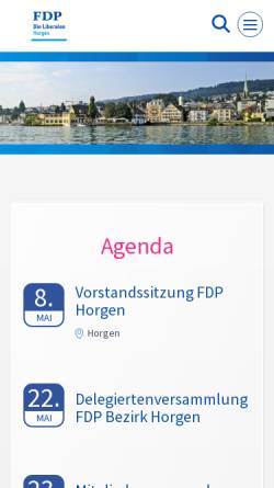 Vorschau der mobilen Webseite www.fdphorgen.ch, FDP Horgen
