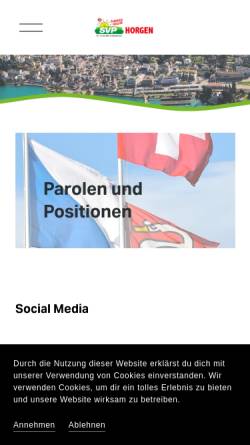 Vorschau der mobilen Webseite svphorgen.ch, SVP Horgen