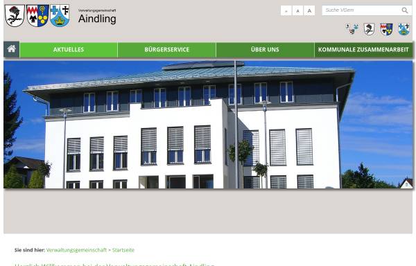 Vorschau von www.vg-aindling.de, Verwaltungsgemeinschaft Aindling