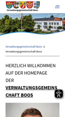 Vorschau der mobilen Webseite www.vgem-boos.de, Verwaltungsgemeinschaft Boos