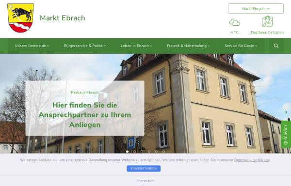 Vorschau von www.ebrach.de, Verwaltungsgemeinschaft Ebrach