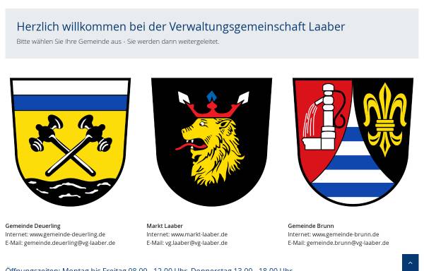 Vorschau von www.vg-laaber.de, Verwaltungsgemeinschaft Laaber