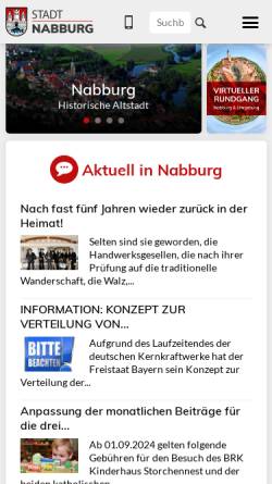 Vorschau der mobilen Webseite www.vg-nabburg.de, Verwaltungsgemeinschaft Nabburg