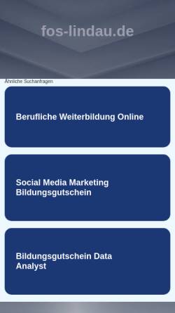 Vorschau der mobilen Webseite www.fos-lindau.de, Staatliche Fachoberschule Lindau