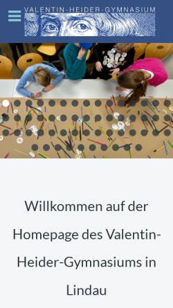 Vorschau der mobilen Webseite www.vhg-lindau.de, Valentin-Heider-Gymnasium