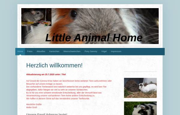 Vorschau von www.littleanimalhome.de, Little Animal Home - wir helfen Kleintieren in Not