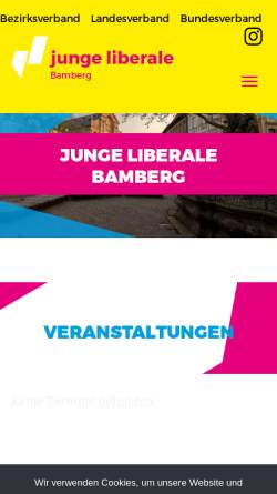 Vorschau der mobilen Webseite www.julis-bamberg.de, LHG - Liberale Hochschulgruppe Bamberg