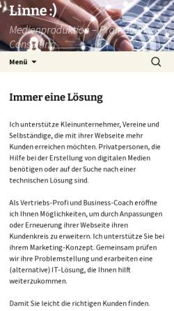 Vorschau der mobilen Webseite www.linneonline.de, Multimedia Agentur Linne