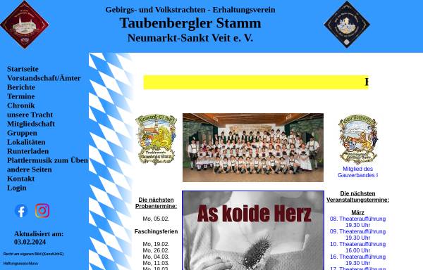 Vorschau von www.taubenbergler-stamm.de, G.T.E.V - Taubenbergler Stamm